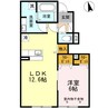 Dｰroom七重浜 1LDKの間取り