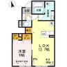 Dｰroom七重浜 1LDKの間取り