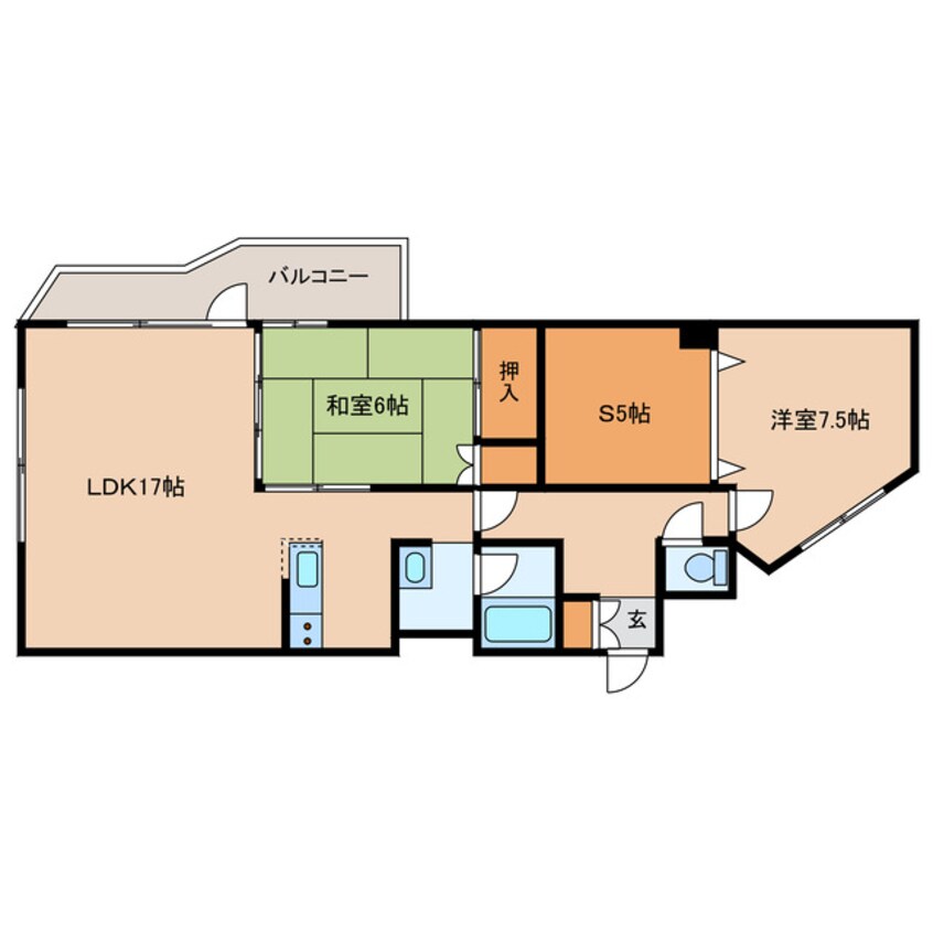 間取図 ライラックマンション函館