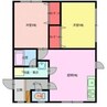 パオス久根別 2DKの間取り
