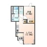 Crystal Villa 1LDKの間取り