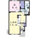 スパライ銀世Ⅱの間取図