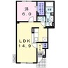 スパライ銀世Ⅱ 1LDKの間取り