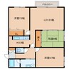 ハーベストⅡ 3LDKの間取り