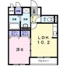 トータス宮前 1LDKの間取り