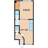 スカイビュー千代台 1DKの間取り