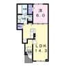 ヴィラ グリーン 1LDKの間取り