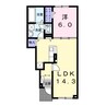 ヴィラ グリーン 1LDKの間取り