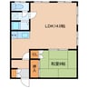 ルックスビル 1LDKの間取り