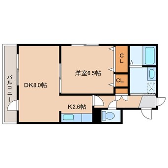 間取図 ボヌール中道参番館