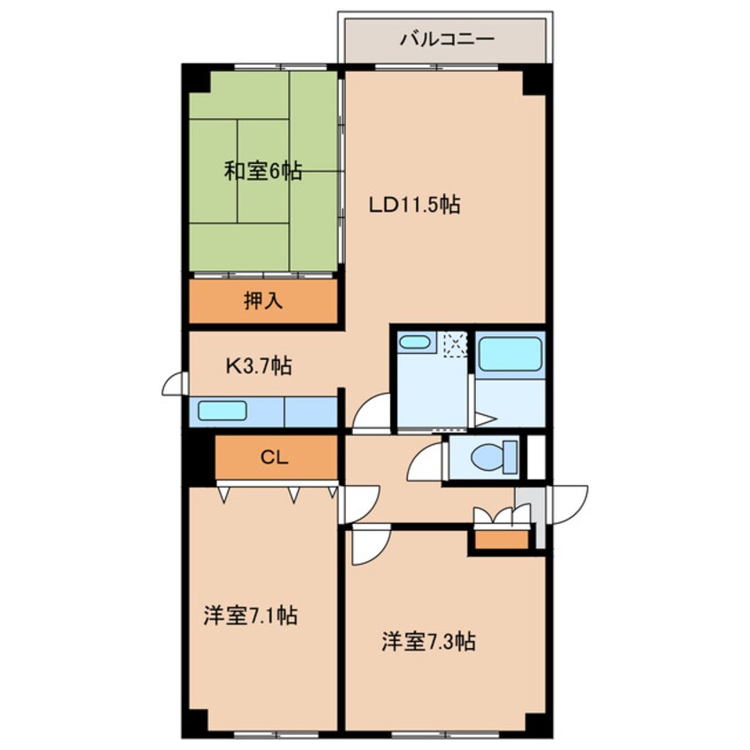 間取図 エムズミハラ