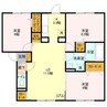 プランドール桔梗 3LDKの間取り