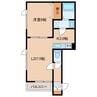 アルボラァダ富岡 1LDKの間取り