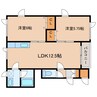 フロストアッシュ柳町 2LDKの間取り