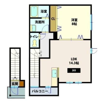 間取り図 アメニティコートK・H