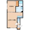 クローバーライフ昭和 1LDKの間取り