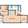 Groove court桔梗 1LDK+Sの間取り