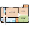 Kハウス 2LDKの間取り