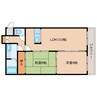 クレステージ田家 2LDKの間取り