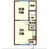 パステルコートミナト 1DKの間取り