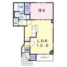 エルムプラシード4号館 1LDKの間取り