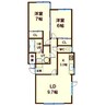 ハイツピレニー 2LDKの間取り