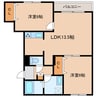 フィールドヴィレッジ 2LDKの間取り