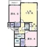 アンジュ中島 2LDKの間取り