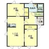 レバレッジ北斗 2LDKの間取り