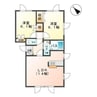 ヤヨイヒルズ 2LDKの間取り