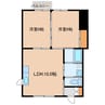 センティール五稜郭 2LDKの間取り