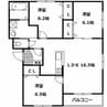 パティオ美原A 3LDKの間取り
