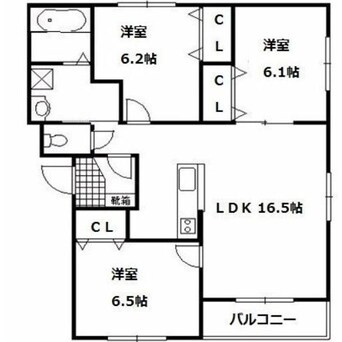 間取図 パティオ美原A