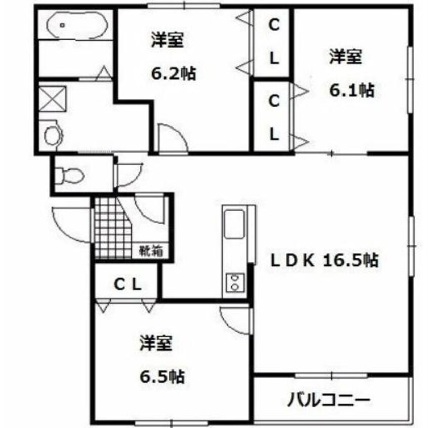 間取図 パティオ美原A