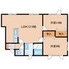 カーサ日吉 2LDKの間取り