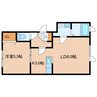 ライブタウン本通 1LDKの間取り
