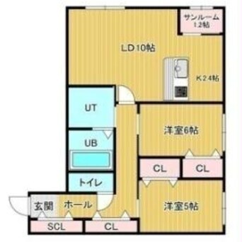 間取図 Clark千代台Ⅱ