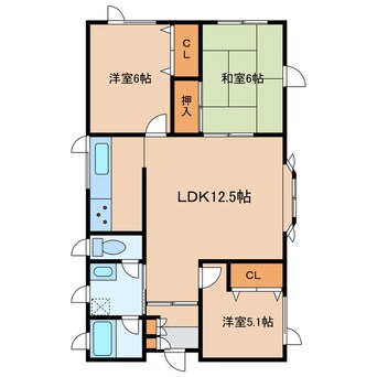 間取図 メゾン・ド・フラッシュ　日吉