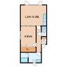 ユニゾン宮前 1LDKの間取り