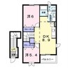ステイトハイム 2DKの間取り