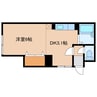 ヴィラ五稜郭 1DKの間取り
