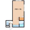 ヴィラ五稜郭 1Rの間取り