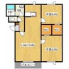 ビラ ミカエルNo.7 2LDKの間取り