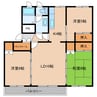 テレパレス函館吉川 3LDKの間取り