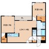 グランソレーユⅡ 2LDKの間取り