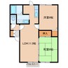 ケンパレスC棟 2LDKの間取り