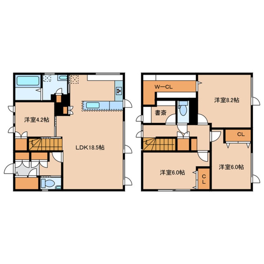 間取図 桔梗町435貸家