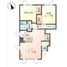 パルジュ･デビュール 2LDKの間取り