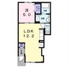 フルール 1LDKの間取り