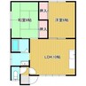コーポラスJOYⅠ 2LDKの間取り
